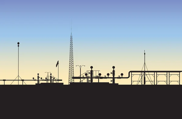 Wydobycie gazu ziemnego (na Bliskim Wschodzie) — Wektor stockowy