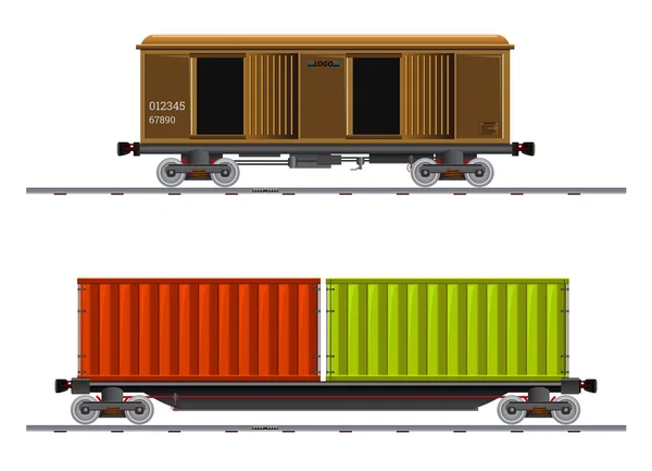 Das Bild zweier Frachtwagen — Stockvektor