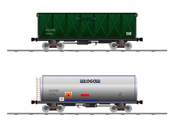 Obrázek dvou nákladní přepravy Stock Vektory