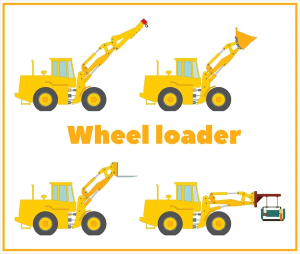 Ağır sarı Lastik tekerlekli yükleyici