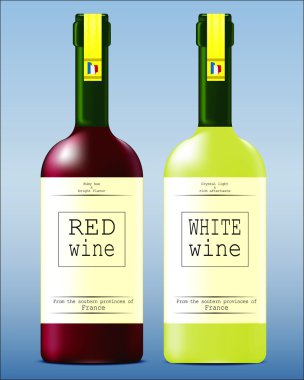 İki şişe Fransız şarap
