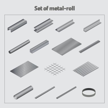 Set of metal roll