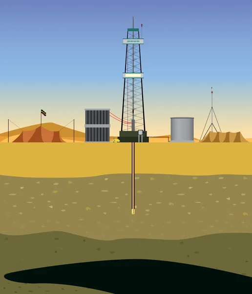 Borrning en gas well (Mellanöstern) — Stock vektor