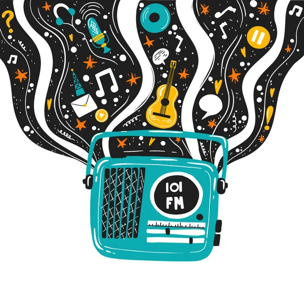 Radyo Dünyası Günü. Radyo yayını ve online eğitim. Radyo, dalga, mikrofon, kayıt ve kulaklık.