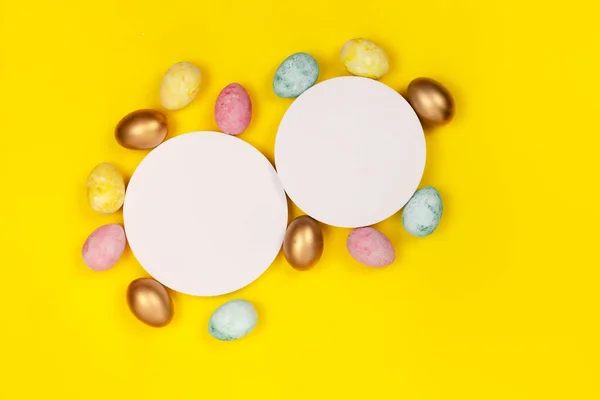 Easter Eggs Making Frame Copyspace — Stock Photo, Image