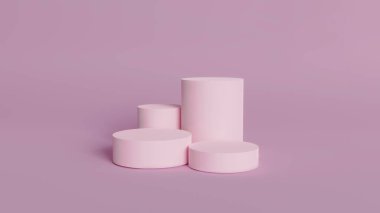 Premium podyum, kauçuk, kil, cam ve terrazziden yapılmış. Ürünler ve kozmetik sunumu için boş podyumun soyut arkaplanı