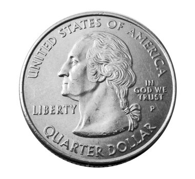 George Washington profilli Amerikan çeyrek doları.