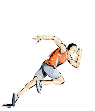 Atletizm illüstrasyon, spor uygulamaları atlet