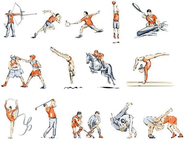Alcune specialità sportive illustrazione — Foto Stock