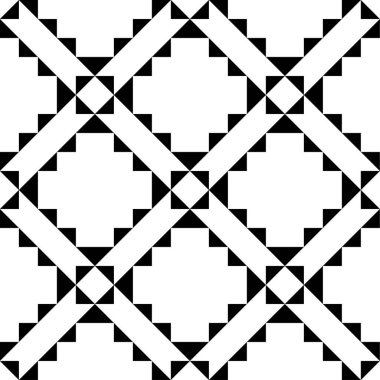 Zarif siyah desen. Vektör tasarım sanatı. Kusursuz arkaplan.