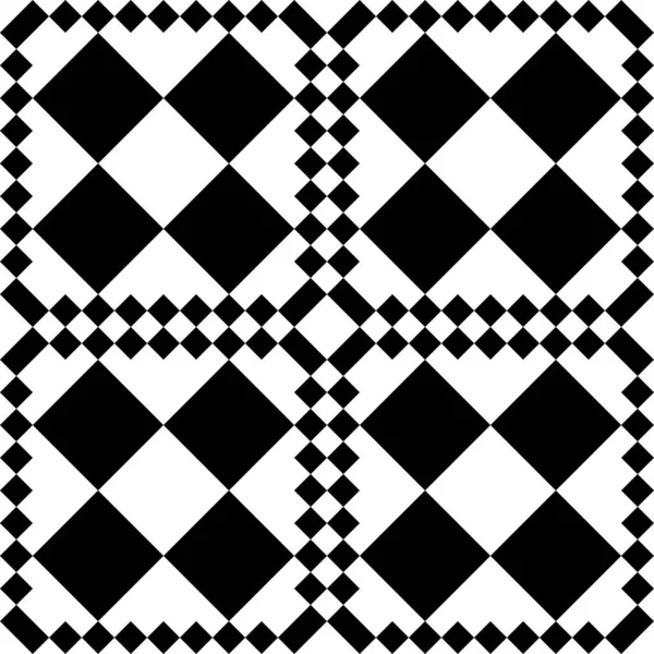 Černý Vzor Čtverců Bílém Bezešvém Pozadí — Stockový vektor