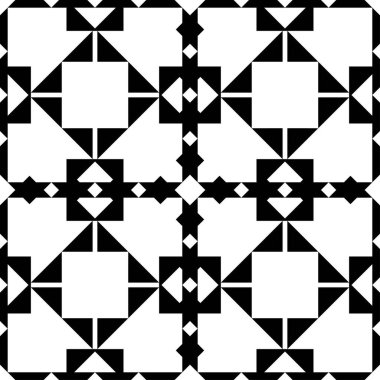 Vektör siyah ve beyaz desen. Moda tasarımı.