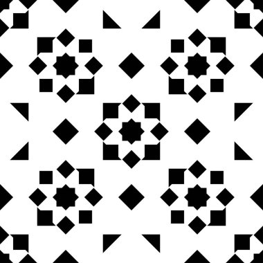 Vektör siyah ve beyaz desen. Moda tasarımı