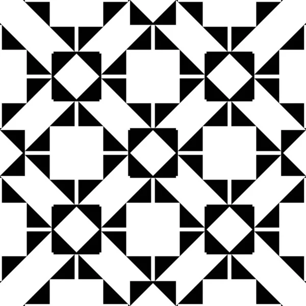 Geometric Pattern Monochrome Elements Vector Abstract Background — Stock Vector