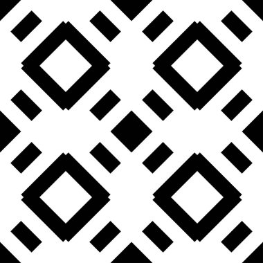 Siyah beyaz grafik desenli vektör çizimi. Tekstil baskıları ve arkaplanlar için Geometrik stil süslemesi.