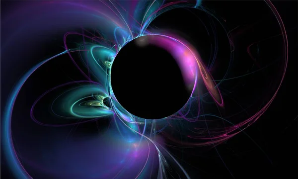 Abgelegener Weltraum Fremde Planeten Fantasie Schwarze Perle — Stockvektor