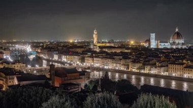 Florence, Italy, Timelapse - Florence at Night