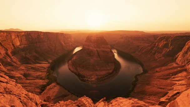 Hufeisenbiegung, USA, Timelapse - Der symbolträchtige Ort von Tag bis Nacht — Stockvideo