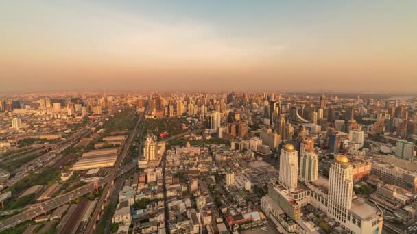 Bangkok, Thaïlande, Timelapse - La ville de Bangkok du jour au soir — Video