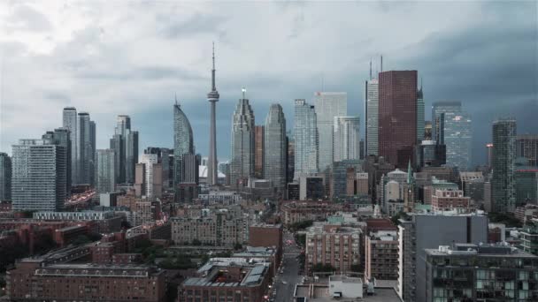 Toronto, Kanada, Timelapse - The Skyline from Day to Night — Stock video