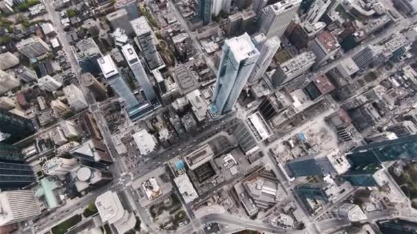 Toronto, Kanada, Luftaufnahme - Innenstadtblick aus der Vogelperspektive — Stockvideo