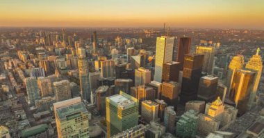 Toronto, Kanada, Timelapse - Gündüzden Geceye Toronto şehir merkezi