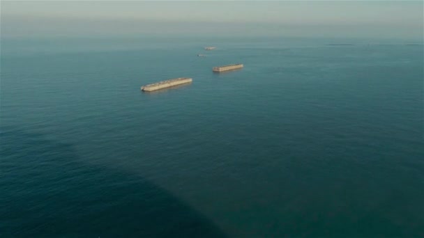 Arromanches, France, Video - Mulberry harbour — Stock Video