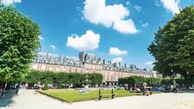 Paris, Fransa, Timelapse - Gündüzleri Vosges Meydanı