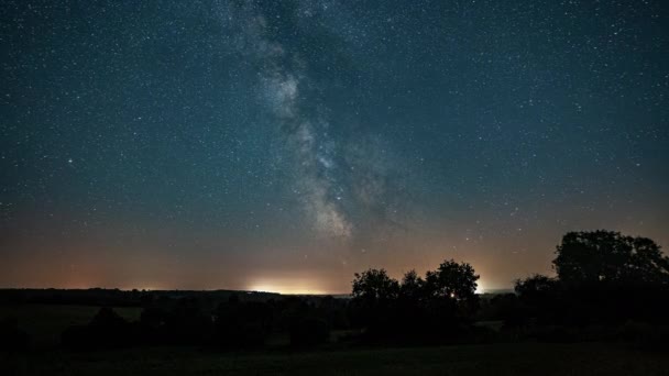 Isigny-Sur-Mer, France, Timelapse - La Voie lactée vue de la campagne française — Video