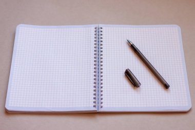 Bir kafesin içinde, sarmal ve siyah saplı bir defter açtım. 