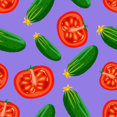 Sebzeler dikişsiz desen 