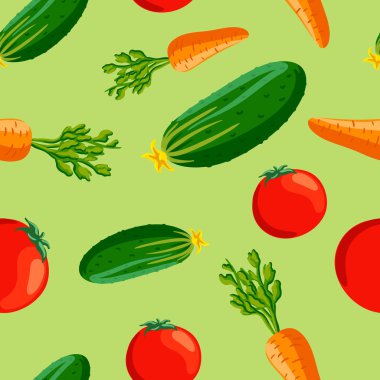 Sebzeler dikişsiz desen 