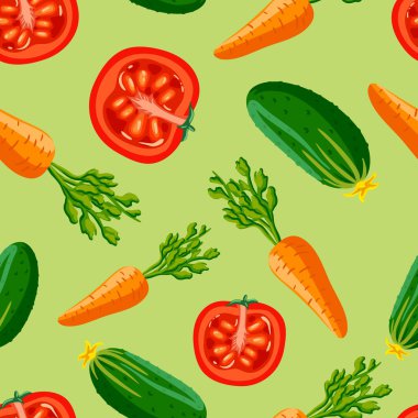 Sebzeler dikişsiz desen 