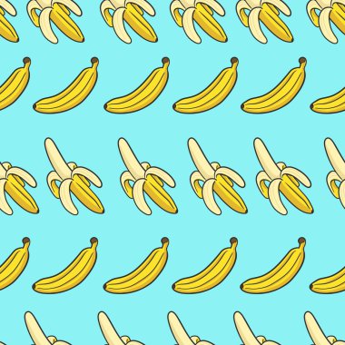 Sarı muz bir deseni ile sorunsuz arka plan