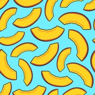 Mango dilimleri bir deseni ile sorunsuz arka plan