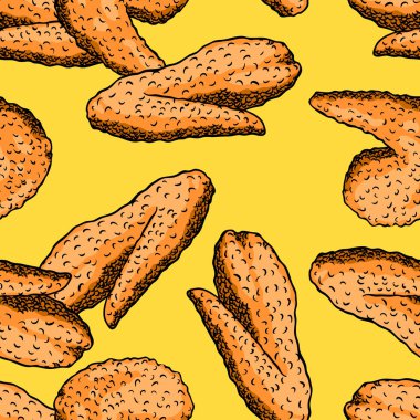 Kızarmış tavuk kanadı.