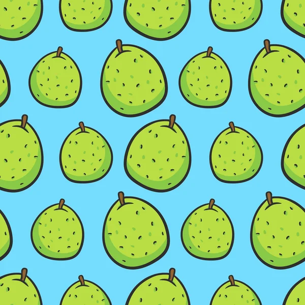 Nahtloser Hintergrund mit einem Muster aus Guaven — Stockvektor