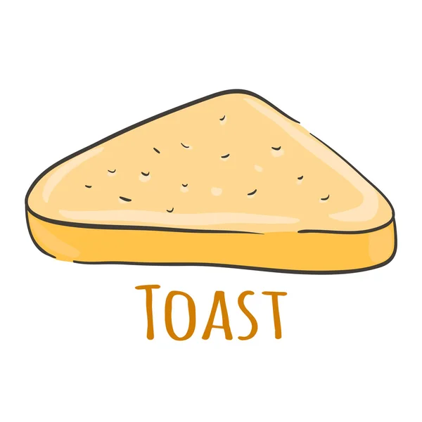 Un toast. Isolé avec l'inscription — Image vectorielle