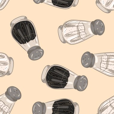 Pürüzsüz bir zemin, karabiber ve deniz tuzu desenli.