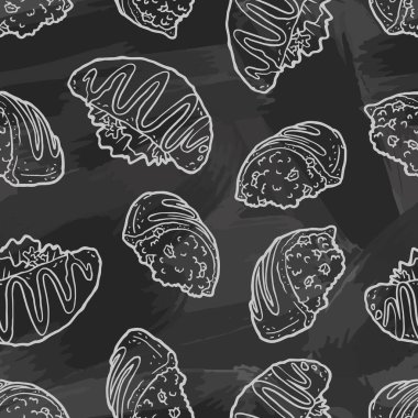 Ketçaplı Omurice. Çırpılmış yumurta ve pilav. Japon omleti. Geleneksel Asya Japon bento yemeği. Eski usul. Desenli pürüzsüz arkaplan.