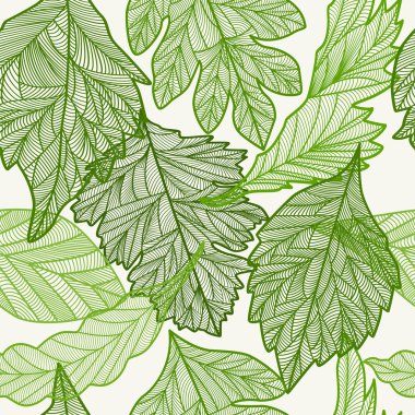 Soyut Yeşil Yapraklar.