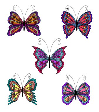 güzel renkli kelebekler.