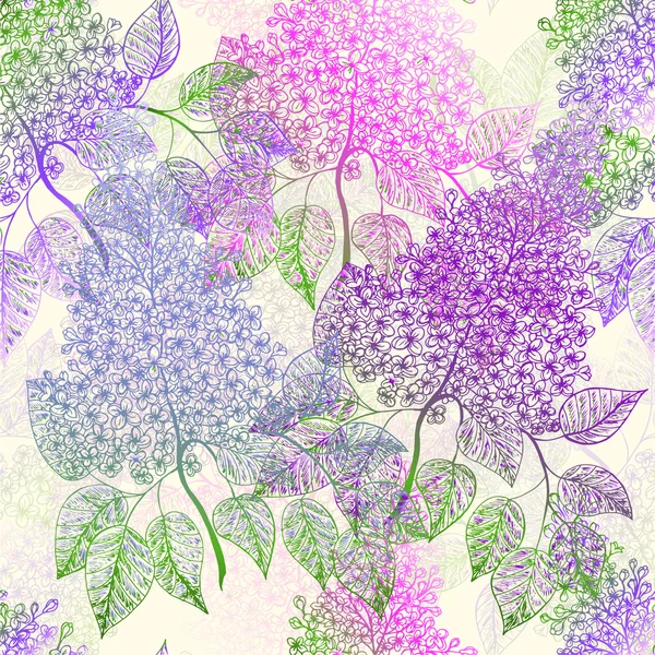 Beautiful Lilac flowers. — 스톡 벡터