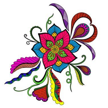 Güzel bir çiçek deseninin vektör çizimi