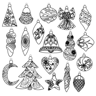 Noel dekorasyon koleksiyonu. Vektör, Eps10.