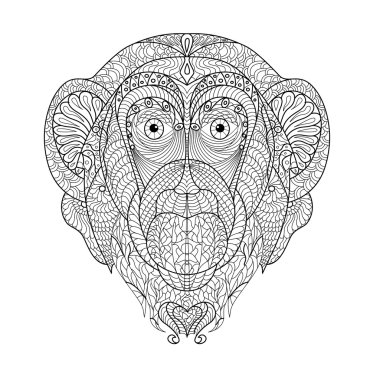 Soyut maymun kafası .