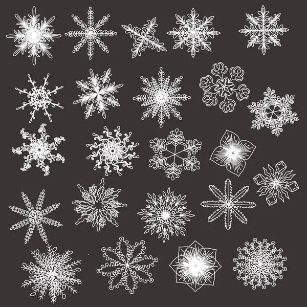 Carte beaux flocons de neige — Image vectorielle