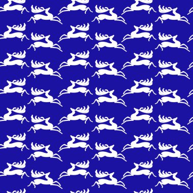 Ren geyiği ile desen.