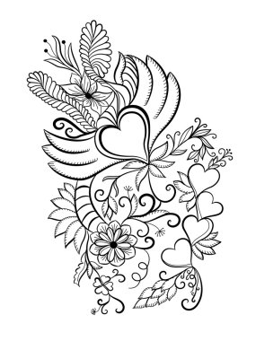 kalp siyah arkaplanda