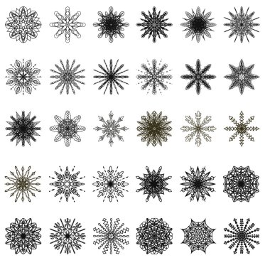 vektör kar taneleri topluluğu